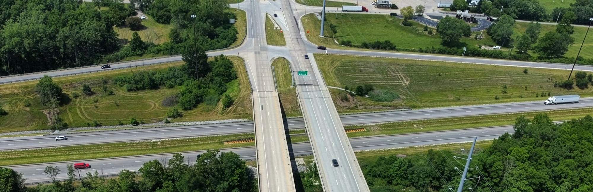 An I-74 Interchange in Vermillion County, Indiana